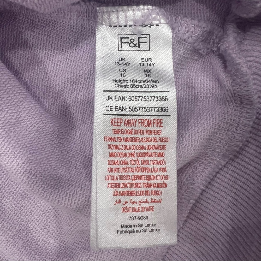 F&F Flip Sequin Lavender Sweatshirt Girls Sz 16 - Picture 8 of 9